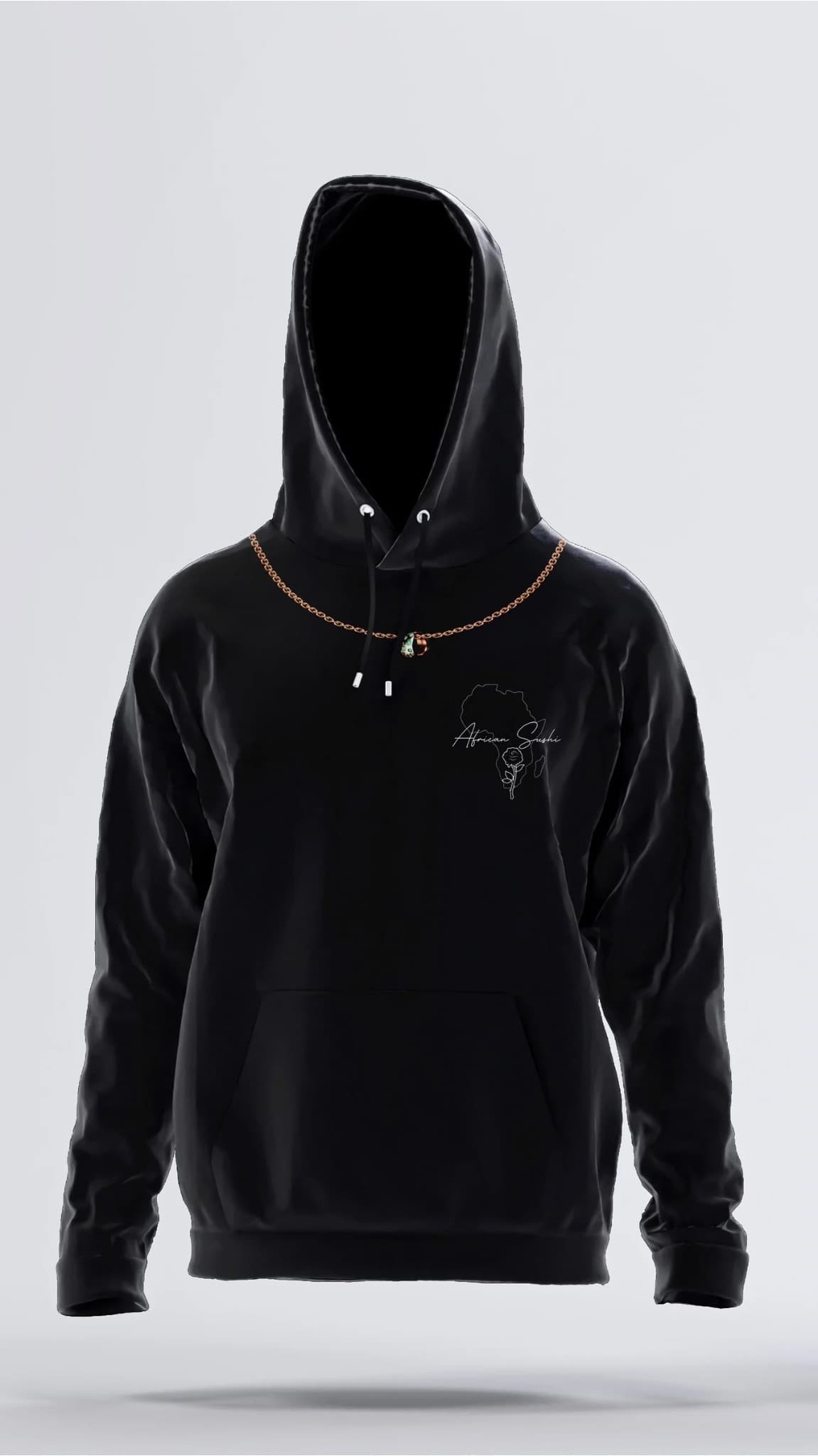 Heritage Hoodie - White on Black